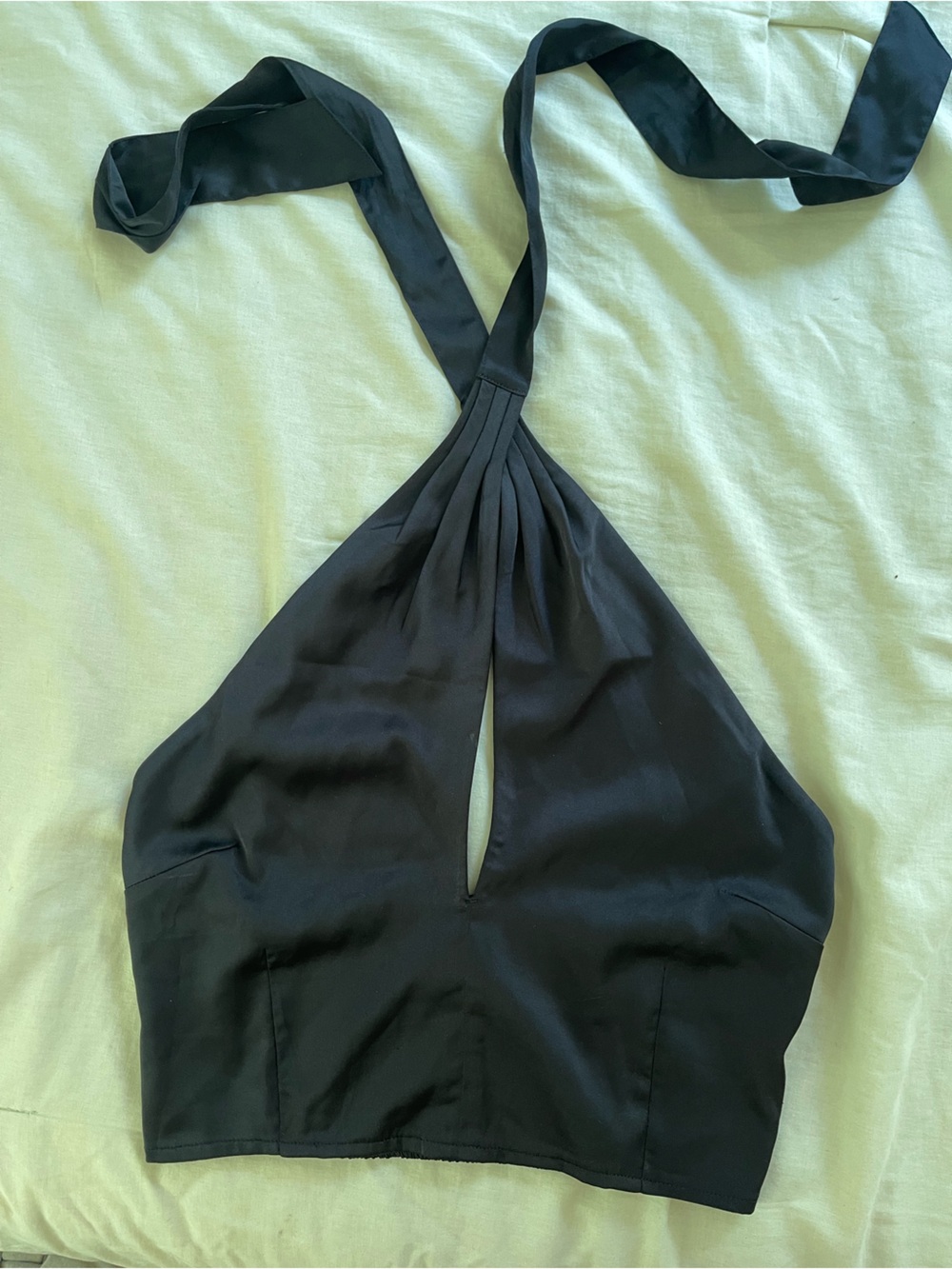 Abercrombie Black Halter Crop Top